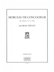 演奏会用小品・3（ジャン＝ミシェル・ドフェイ） (クラリネット+ピアノ）【Morceau De Concours 3】