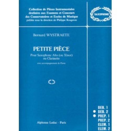小さな小品 (ベルナール・ウィストラエテ) (クラリネット+ピアノ）【Petite Piece】