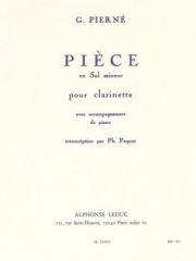 小品・ト短調 (ガブリエル・ピエルネ) (クラリネット+ピアノ）【Pièce in G minor】