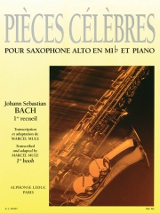 バッハ名曲集・Vol.1（バッハ） (アルトサックス+ピアノ）【Pieces Celebres Vol.1】