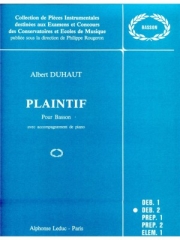 プレーンティフ（Albert Duhaut） (バスーン+ピアノ）【Plaintif】