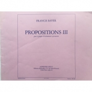 プロポジション・3 （フランシス・ベイヤー）（打楽器六重奏）【Propositions III】