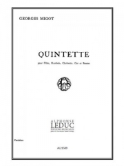 五重奏曲（ジョルジュ・ミゴー）（スコアのみ） (木管五重奏）【Quintette】