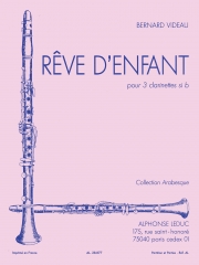 子供の夢  (Bernard Videau）(クラリネット三重奏)【Rêve D'Enfant】
