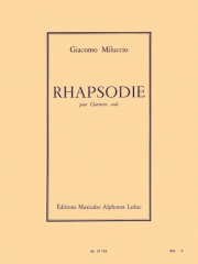 クラリネット独奏のための狂詩曲（ジャコモ・ミルッチョ） (クラリネット）【Rhapsodie】