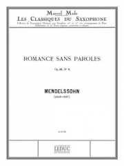 3つの無言歌（フェリックス・メンデルスゾーン） (アルトサックス+ピアノ）【Romance sans Paroles No.3 Chasse Op.19, No.3 in A major】
