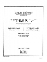リズム1＆2 （ジャックス・ドレクリューズ）（打楽器四重奏）【Rythmus 1 & 2】