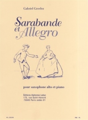 サラバンドとアレグロ（ガブリエル・グロヴレーズ） (アルトサックス+ピアノ）【Sarabande & Allegro】