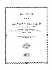 トリオ・ソナタ・Op.2・No.8・ロ短調（ジャン＝バティスト・ルイエ）  (フルートニ重奏+ピアノ)【Sonate en Trio Op.2, No.8 in B minor】