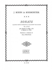 ソナタ・Op.34・No.3（ジョゼフ・ボダン・ド・ボワモルティエ）  (フルート四重奏)【Sonate Op.34, No.3】