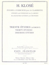 30のオーモンに基づく練習曲（イアサント・クローゼ）（クラリネット）【30 Etudes D'Apres Aumont】