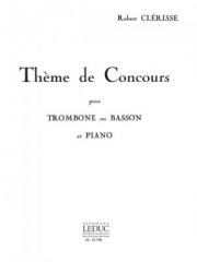 コンクールのためのテーマ（パウル・ピエルネ） (バスーン+ピアノ）【Theme De Concours】
