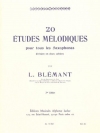20の旋律的な練習曲・Vol.2（ルイ・ブレマン）（アルトサックス）【20 Etudes Mélodiques・Vol. 2】