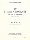 20の旋律的な練習曲・Vol.2（ルイ・ブレマン）（バリトンサックス）【20 Etudes Mélodiques・Vol. 2】