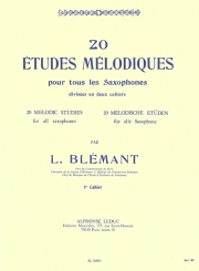 20の旋律的な練習曲・Vol.1（ルイ・ブレマン）（バリトンサックス）【20 Etudes Mélodiques・Vol. 1】