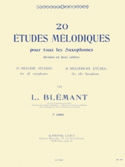 20の旋律的な練習曲・Vol.1（ルイ・ブレマン）（テナーサックス）【20 Etudes Mélodiques・Vol. 1】