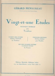 21の練習曲（クロード・ピシュロー） (トロンボーン）【21 Etudes】