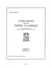 クラシックの主題による変奏曲（ジャン・マイヤー） (木管三重奏）【Variations sur un Theme Classique】