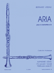 アリア（Bernard Videau）（クラリネット四重奏）【Aria】
