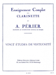 20の技巧的練習曲（オーギュスト・ペリエ）（クラリネット）【20 Etudes De Virtuosite】