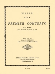 協奏曲・第一番・ヘ短調・Op.73（カール・マリア・フォン・ウェーバー） (クラリネット+ピアノ）【Concerto No.1 In F Minor】
