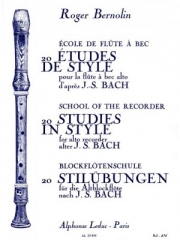 20の練習曲（ロジャー・ベルノラン）（アルトリコーダー）【20 Etudes de Style d'après Bach】