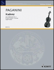 ヴァイオリン協奏曲・No.2・ロ短調・Op.7（ニコロ・パガニーニ） (ヴァイオリン）【Cadenza to the Violin Concerto No. 2 B Minor op. 7】
