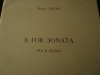 Bのためのソナタ（ベッツィ・ジョラス）（ピアノ）【B For Sonata】