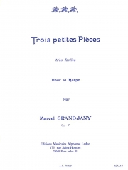 3つの小品（マルセル・グランジャニー）（ハープ）【3 Petites Pièces】