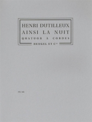 Ainsi La Nuit（アンリ・デュティユー）（スコアのみ）（弦楽四重奏）