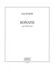 無伴奏ヴァイオリン・ソナタ（ナジ・ハキム） (ヴァイオリン）【Sonate Pour Violon Seul】