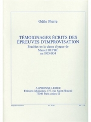 Temoignages Ecrits Des (オディール・ピエール)（オルガン）