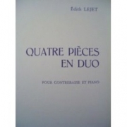 4つのデュオ小品（Edith Lejet） (ストリングベース+ピアノ）【4 Pieces En Duo】