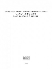 5つのエチュード・Op.20（ラースロー・ライタ）（パート譜のみ）（弦楽四重奏）【5 Etudes Op.20】