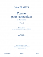 ハーモニウムのための作品集・第1巻 (セザール・フランク)（オルガン）【L'Oeuvre pour Harmonium Vol.1】