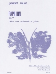 蝶々・Op.77（ガブリエル・フォーレ） (チェロ+ピアノ）【Papillon op. 77】