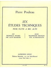 6つの技術練習曲（Pierre Poulteau）（アルトリコーダー）【6 Etudes Techniques】