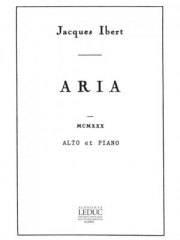 アリア（ジャック・イベール） (ヴィオラ+ピアノ）【Aria】