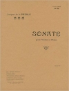 ソナタ（ジャケ・ド・ラ・プレール）（ヴァイオリン+ピアノ）【Sonata For Violin And Piano】