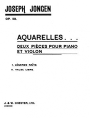 アカレル・Op.59・No.1 - 素朴な伝説（ジョセフ・ジョンゲン）（ヴァイオリン+ピアノ）【Aquarelles Op. 59 No 1 Legende Naïve】