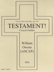 テスタメント！（ウィリアム・オーウェンズ）（スコアのみ）【Testament!】