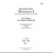 セレナーデ・DK203・189b「メヌエット第1番」より (モーツァルト) (金管四重奏)【Menuetto I from Serenade in D K 203/189b】