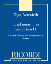 ...Ad Auras...（オルガ・ノイヴィルト）  (ヴァイオリンニ重奏+打楽器)