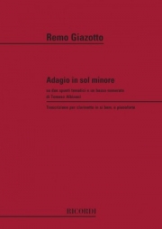 アダージョ・ト短調（トマゾ・アルビノーニ）（クラリネット+ピアノ）【Adagio In G Minor】