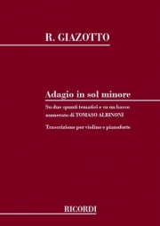 アダージョ・ト短調（トマゾ・アルビノーニ）（ヴァイオリン+ピアノ）【Adagio In G Minor】