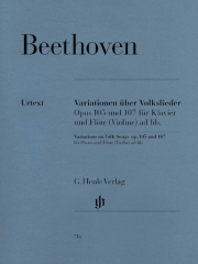 民謡主題による変奏曲・Op.105、107（ベートーヴェン）(フルート+ピアノ）【Variations On Folk Songs, Op. 105 And 107】