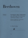 民謡主題による変奏曲・Op.105、107（ベートーヴェン）(ヴァイオリン+ピアノ）【Variations On Folk Songs, Op. 105 And 107】