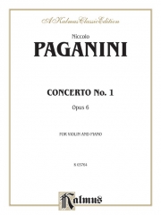 協奏曲・No.1・Op.6（ニコロ・パガニーニ）(ヴァイオリン+ピアノ）【Concerto No. 1, Opus 6】