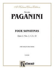 4つのソナチネ・Op.2（ニコロ・パガニーニ）(ヴァイオリン+ピアノ）【Four Sonatinas, Opus 2 Nos. 2, 4, 6, 10】