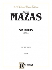 6つのデュエット・Op.71 （ジャック・マザス）(ヴァイオリン二重奏）【Six Duets, Opus 71】